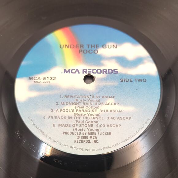 Poco Under the Gun Vinyl Record 1980 - Picture 6 of 6